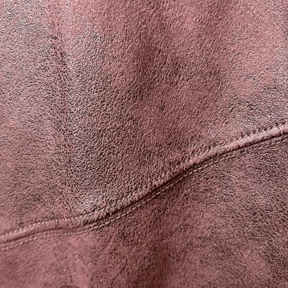 Free People Pull On Vegan Suede Like Legging Burgundy Skinny Pant, Size 29 - Picture 3 of 14